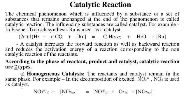Shoshi Catalytic Non Catalytic Reactions