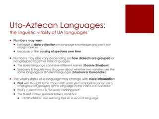 The Shoshoni Language: From Oral Tradition to the Digital Age | PPTX