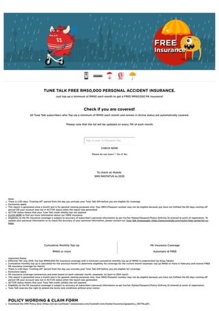 POLICY WORDING & CLAIM FORM