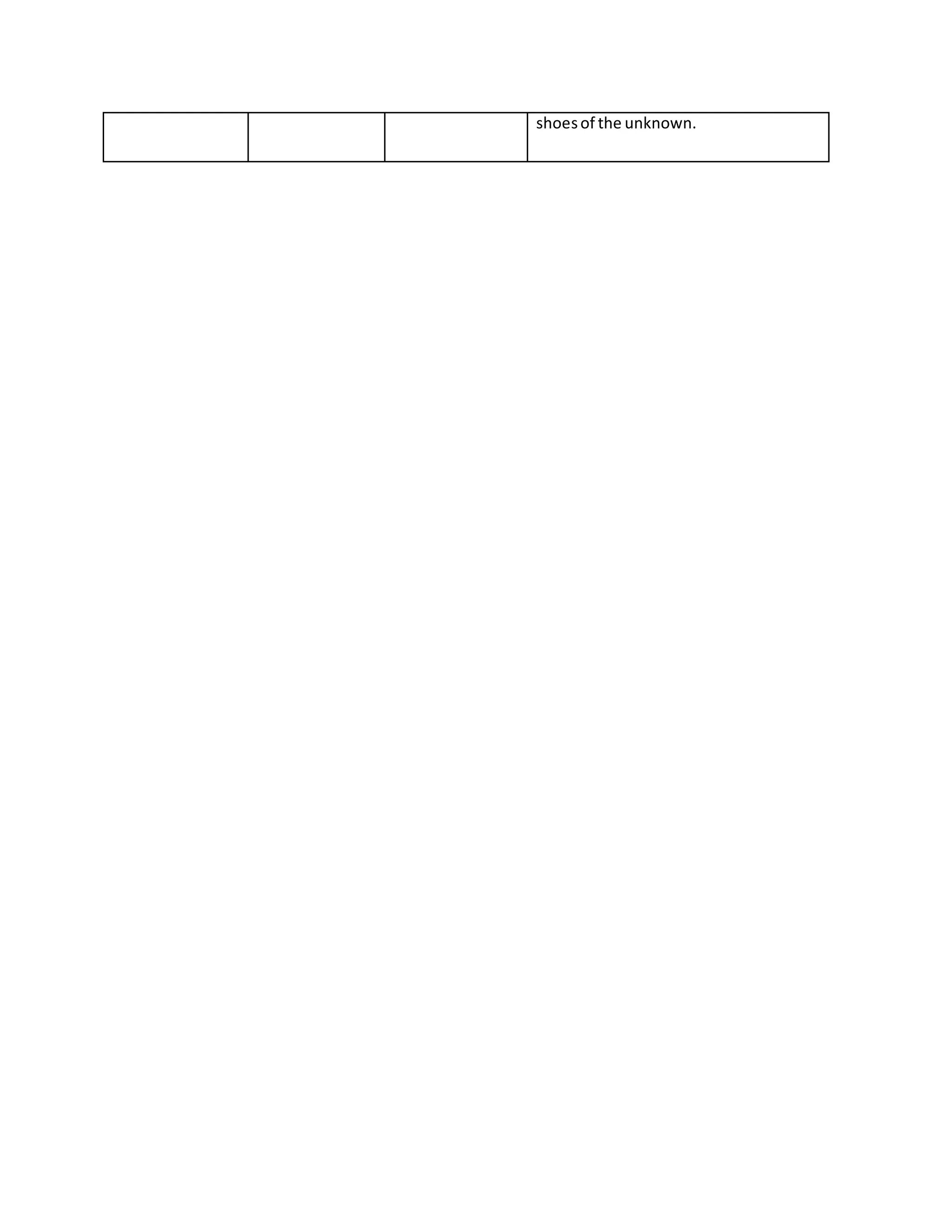 shoesof the unknown.