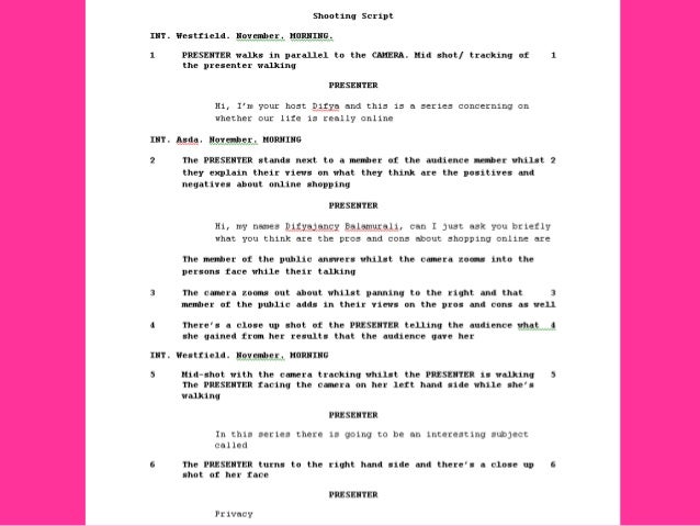 Shotlist Storyboard And Script Shotlist Storyboard And Script