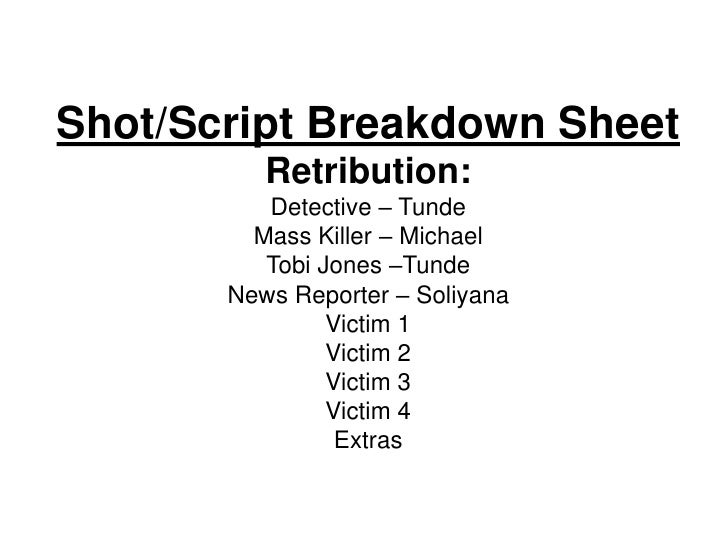 Shot Script Storyboard 2 Shot Script Storyboard 2