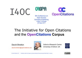 Oxford e-Research Centre
University of Oxford, UK
9th Conference on
Open Access
Scholarly Publishing
Lisbon, Portugal
20 S...
