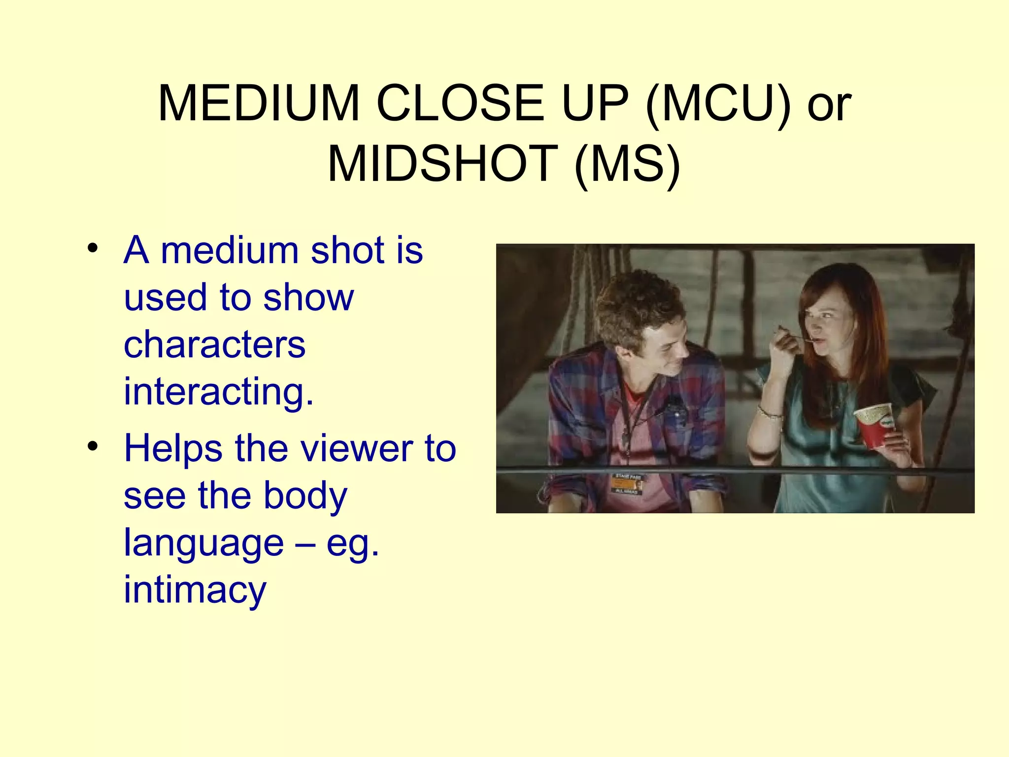 Shot Types/ Framing of Shots | PPT