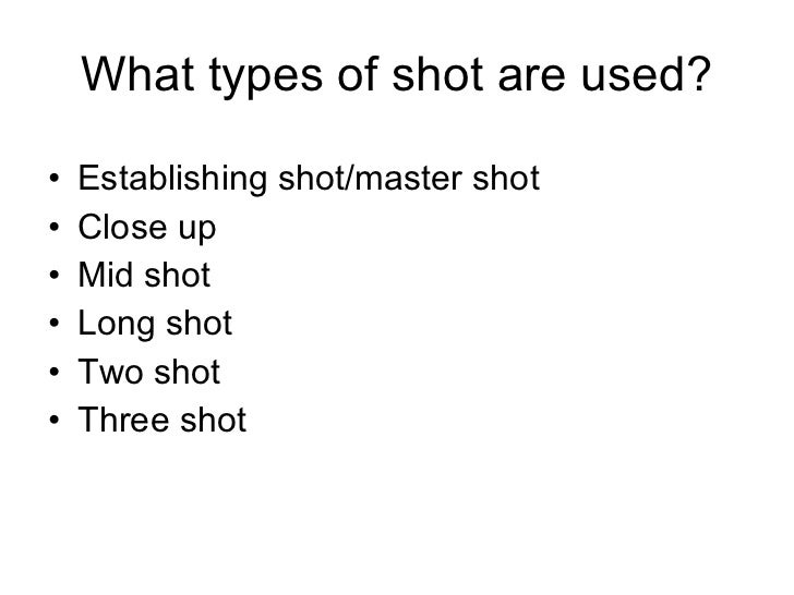 Shot types and meaning
