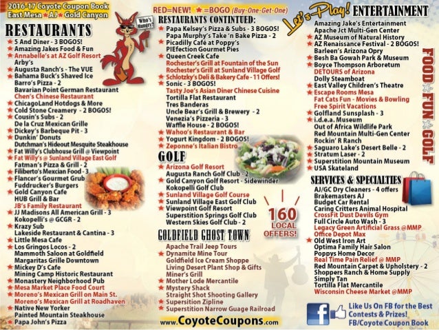 Coyote coupon book