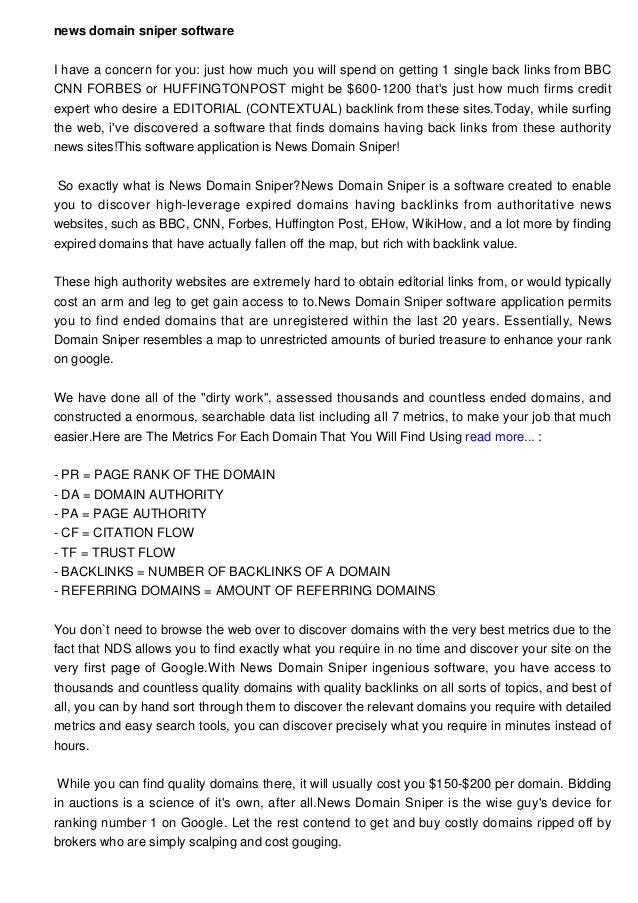 News Domain Sniper Real User Reviews