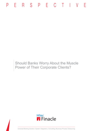 Should Banks Worry About the Muscle
Power of Their Corporate Clients?




 Universal Banking Solution System Integration Consulting Business Process Outsourcing
 
