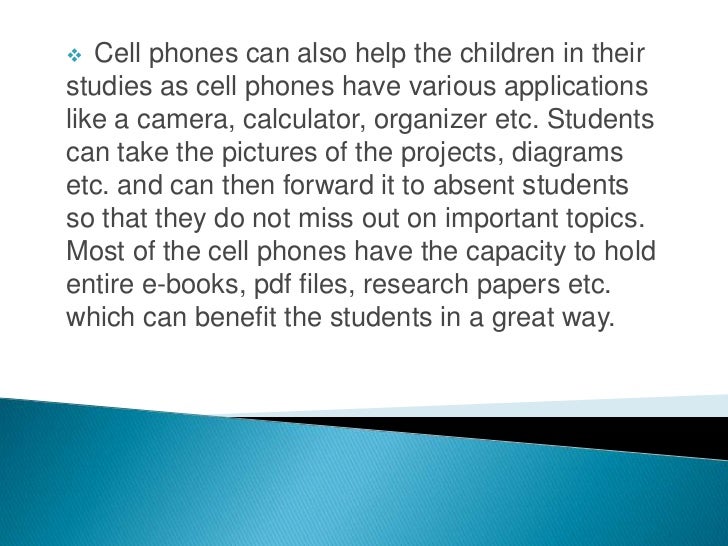 persuasive essay cell phones in school