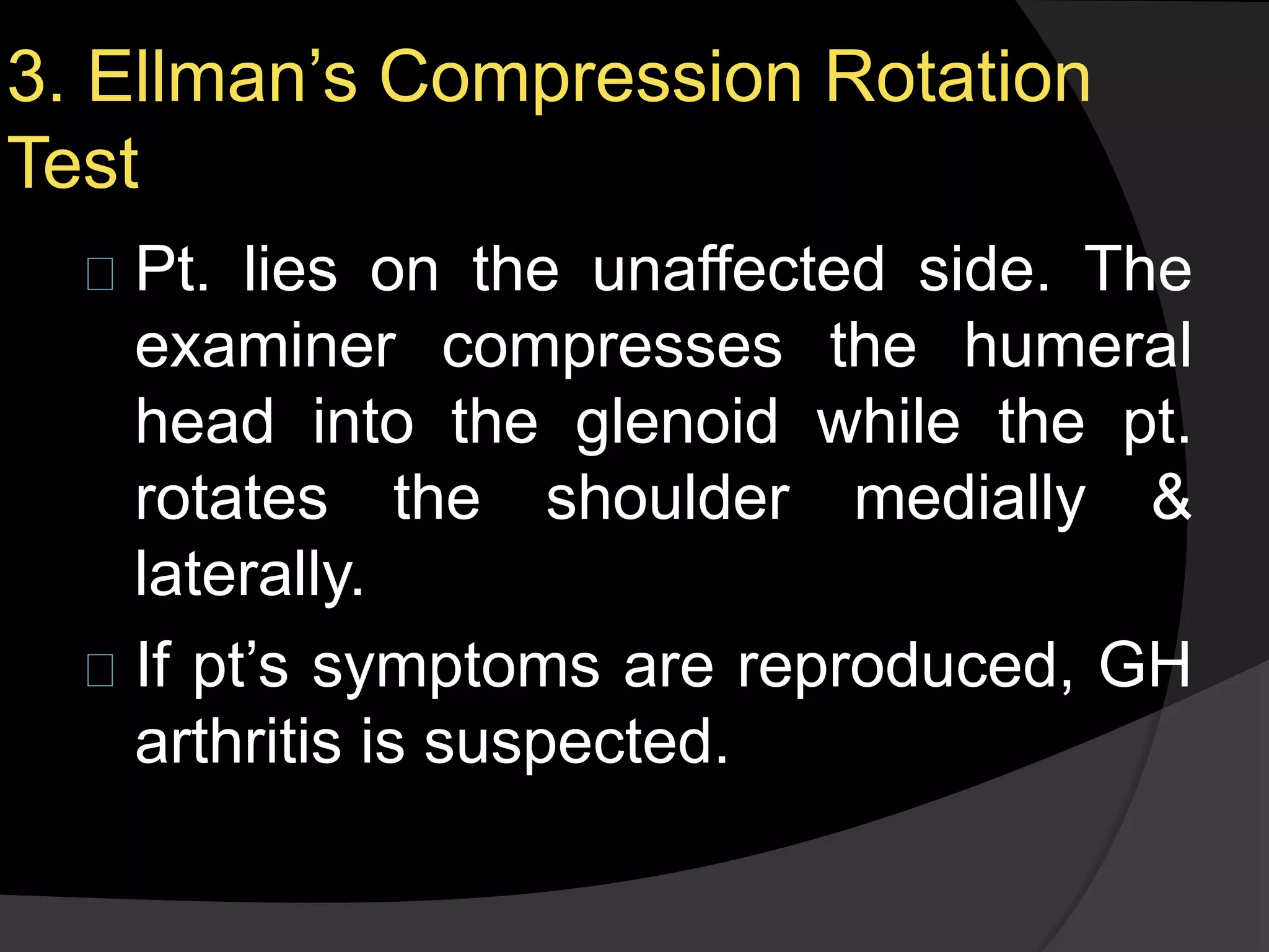 Shoulder - Special Tests | PPTX