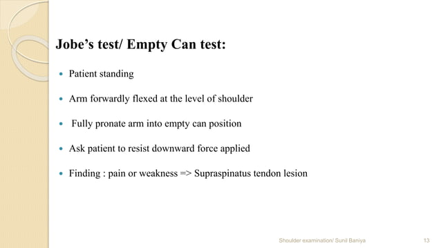 Shoulder examination | PPT