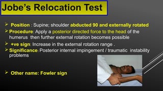 Internal Rotation Relocation Test Shoulder Examination.pptx all you want to know | PPTX