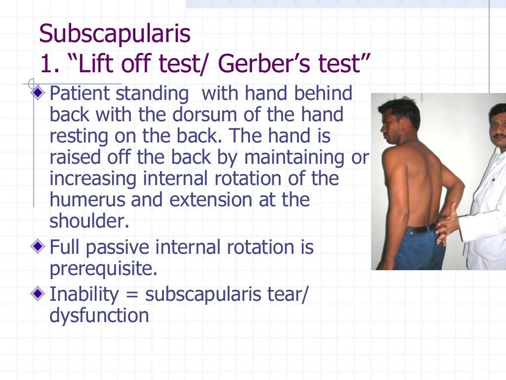 Shoulder examination