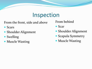 Shoulder examination ppt | PPTX