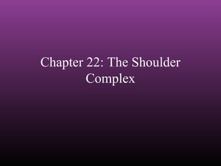 Chapter 22: The Shoulder
Complex

 