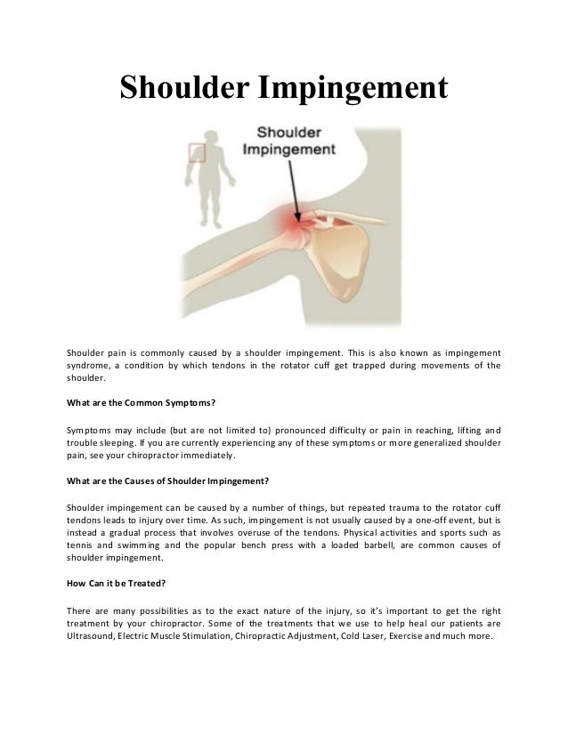 Shoulder impingement