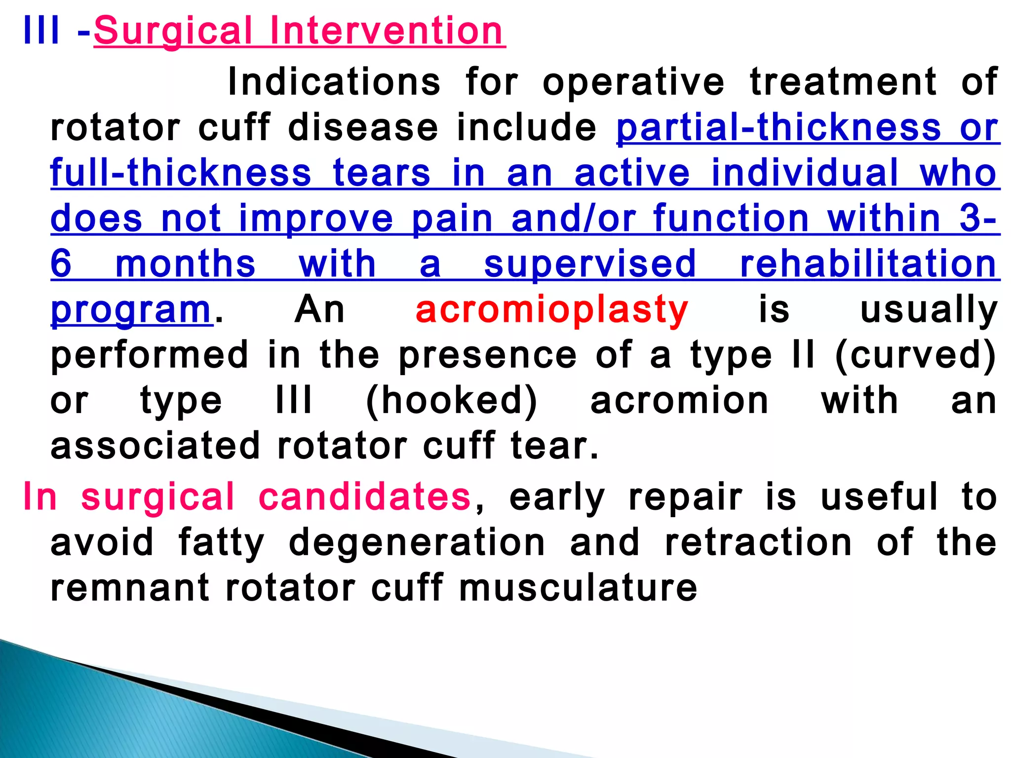 Shoulder impingement syndrome | PPT