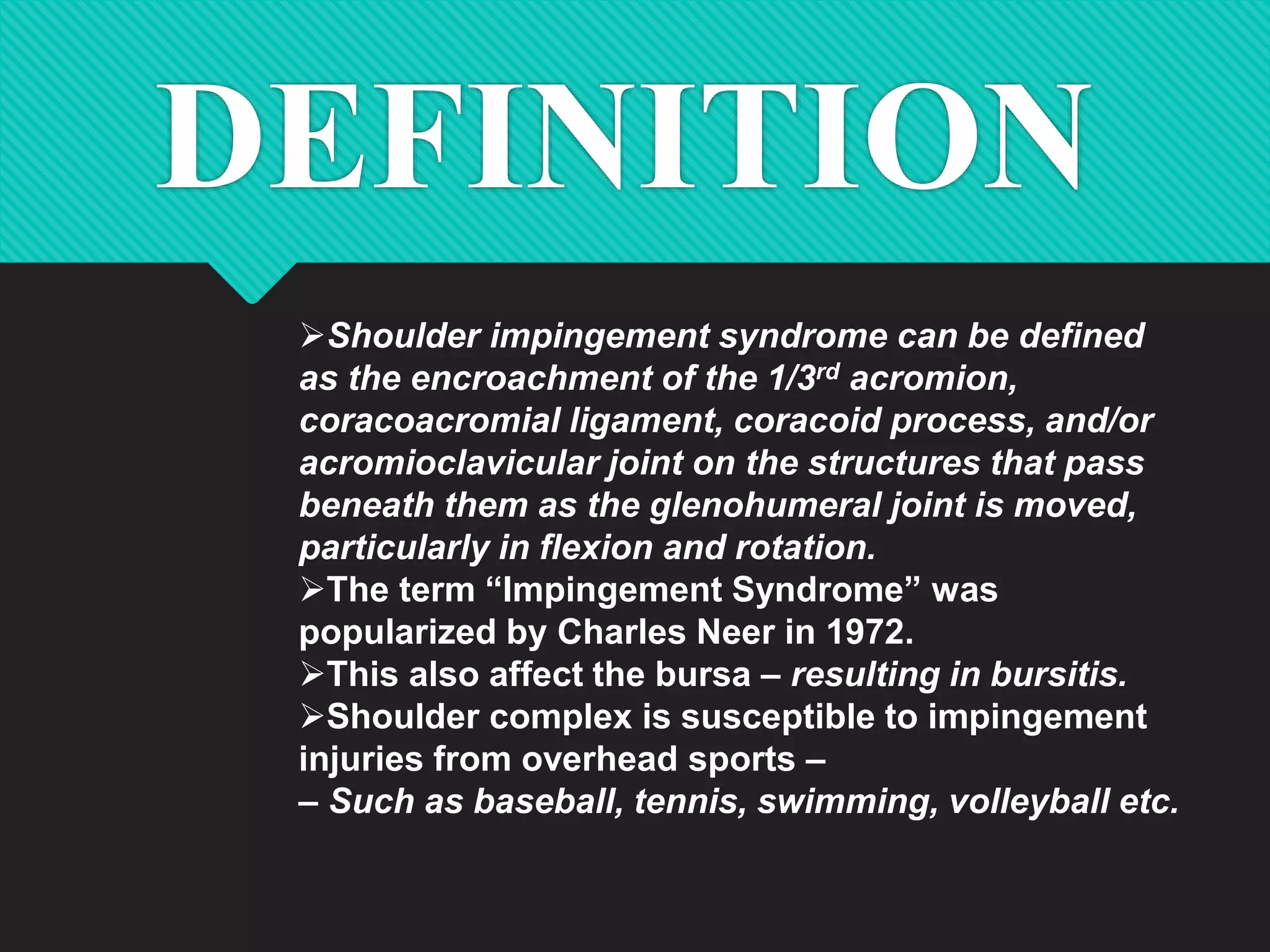 Shoulder impingement syndrome | PPTX