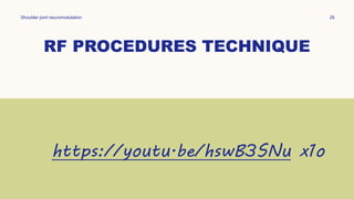 Shoulder Rf Shoulder joint neuromodulation - slide share version.pptx