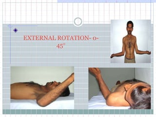 Passive External Rotation Test Shoulder Joint Examinitaion | PPTX