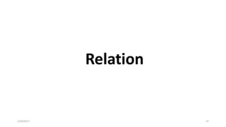 Relation
2/20/2017 37
 