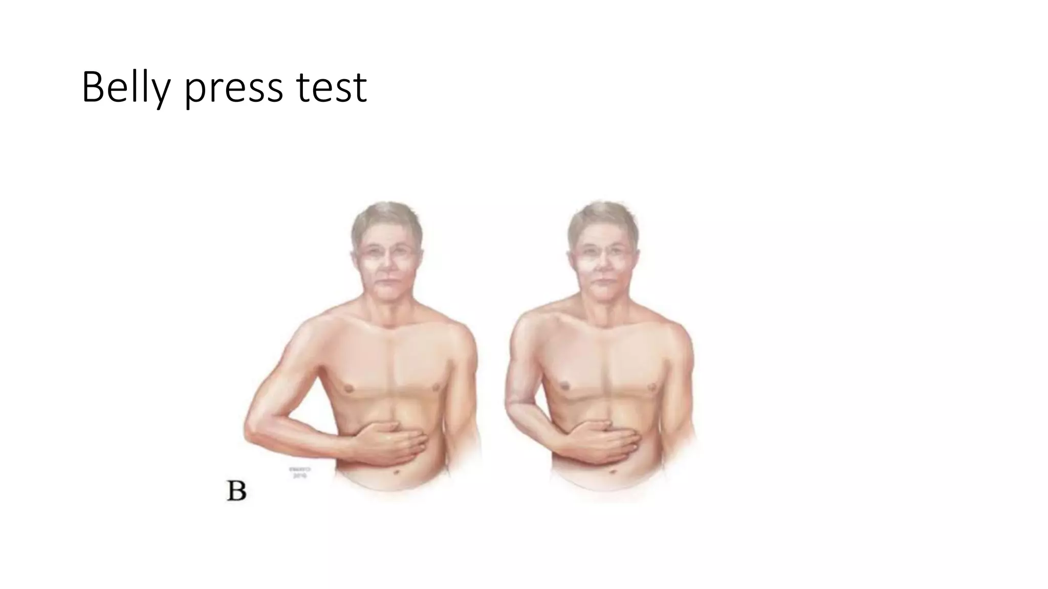 Belly press test