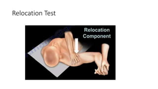 Internal Rotation Relocation Test Shoulder special tests-pictoral | PPTX