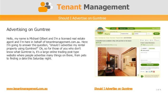 Should I Advertise my rental property on Gumtree?