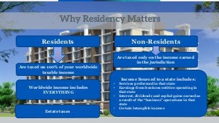 withum.com
Why Residency Matters
Residents Non-Residents
Are taxed on 100% of your worldwide
taxable income
Worldwide inco...