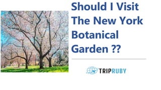 Should I Visit
The New York
Botanical
Garden ??
 