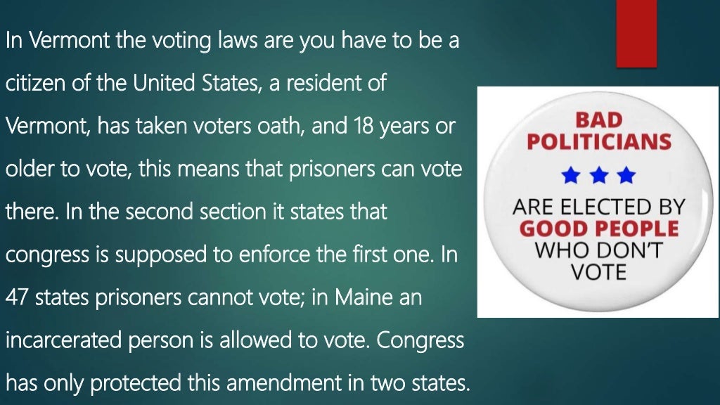 Should prisoners be allowed to cast vote?