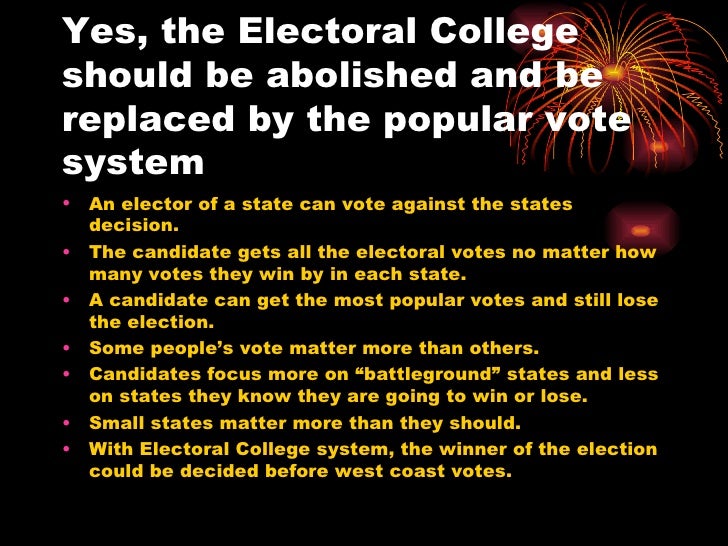 Electoral college essay