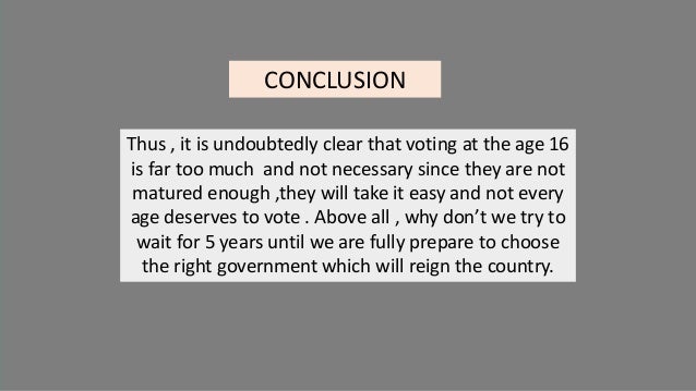 should the voting age be lowered to 16 essay