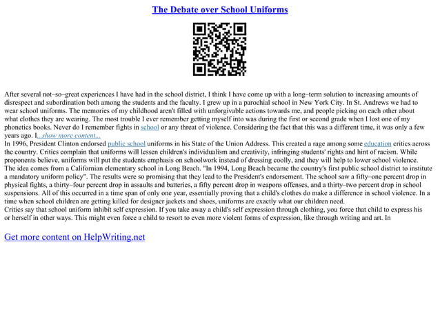 Should We Get Rid Of School Uniforms Essay should-we-get-rid-of-school-uniforms-essay