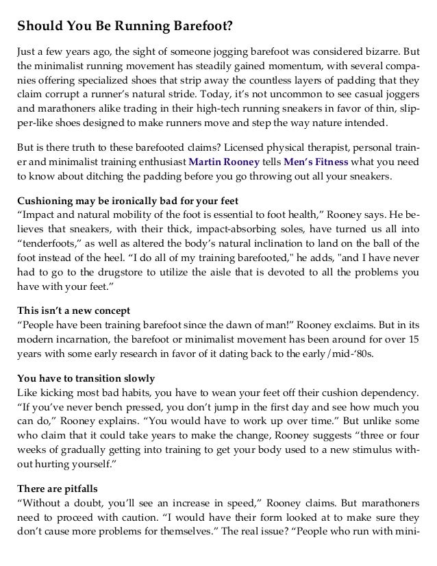Should you be running barefoot