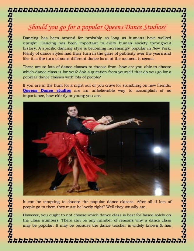 Should you go for a popular queens dance studios