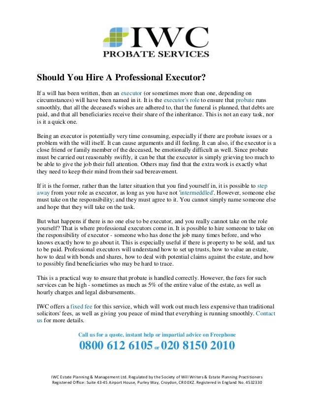 Should You Hire A Professional Executor