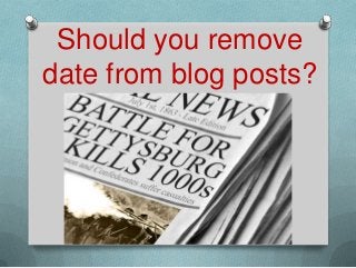 Should you remove
date from blog posts?
 