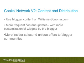 Cooks’ Network: KPI’sDistribution/Media	  Publishers in program