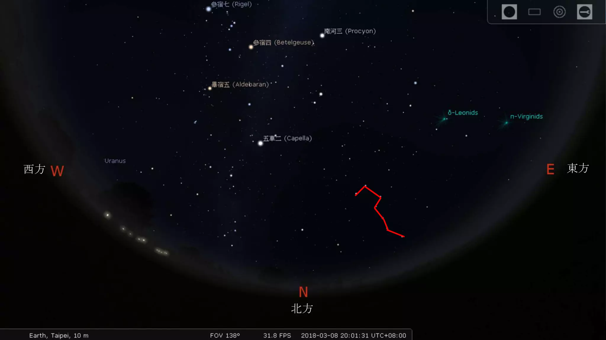 北斗七星和北極星關聯