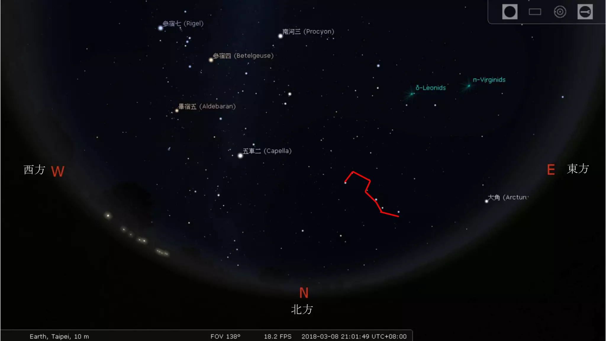 北斗七星和北極星關聯