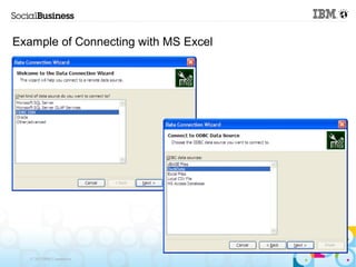 Example of Connecting with MS Excel




   © 2013 IBM Corporation
 