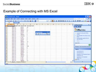 Example of Connecting with MS Excel




   © 2013 IBM Corporation
 