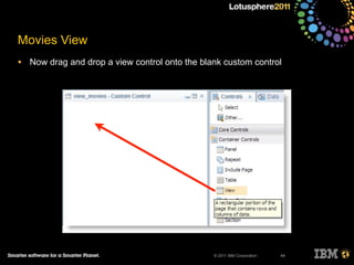 © 2011 IBM Corporation
• Now drag and drop a view control onto the blank custom control
44
Movies View
 