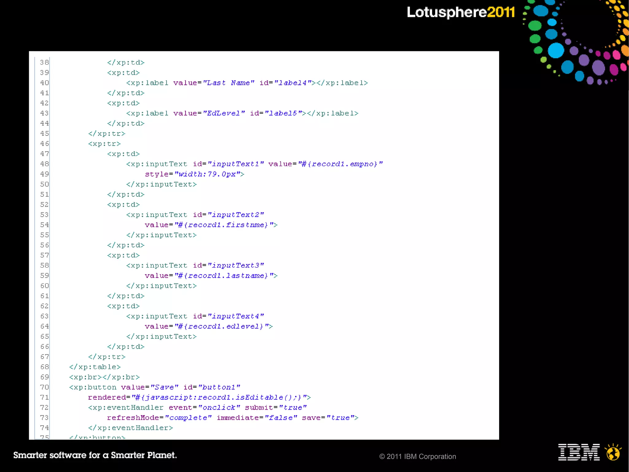 Connecting to RDBMS(2)
●

●

●




                         © 2011 IBM Corporation
 
