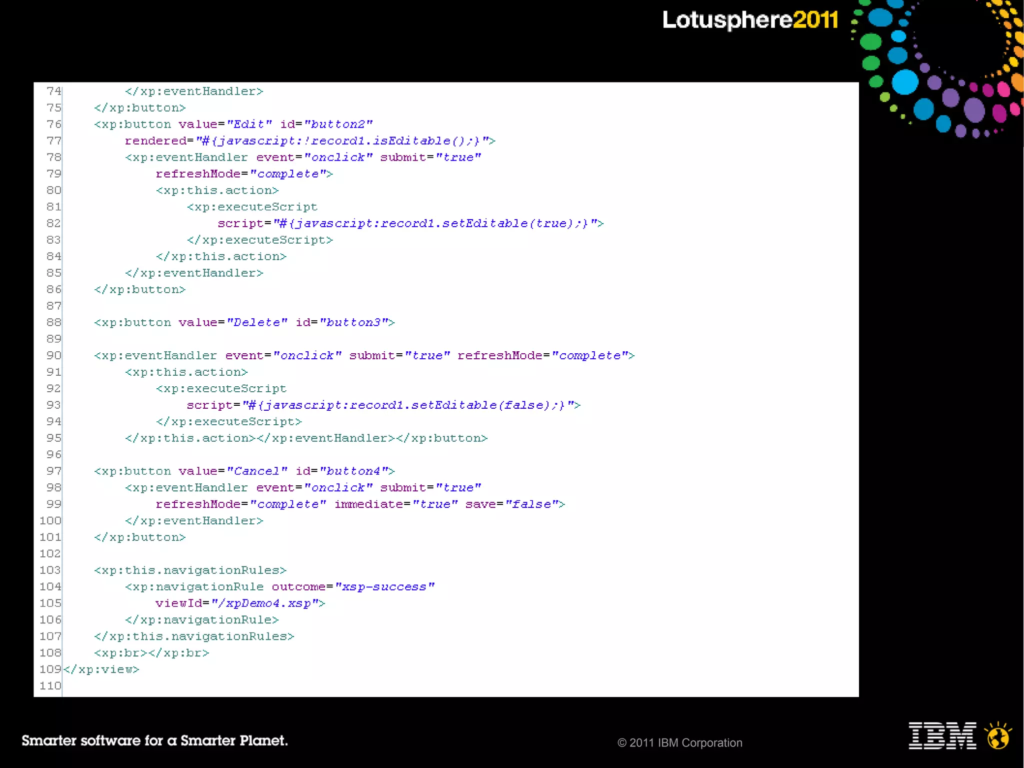 Connecting to RDBMS(2)
●   Create a New Java Class
●

●




                              © 2011 IBM Corporation
 