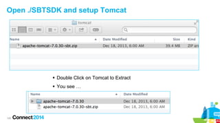 Open ./SBTSDK and setup Tomcat

§  Double Click on Tomcat to Extract
§  You see …

128

 