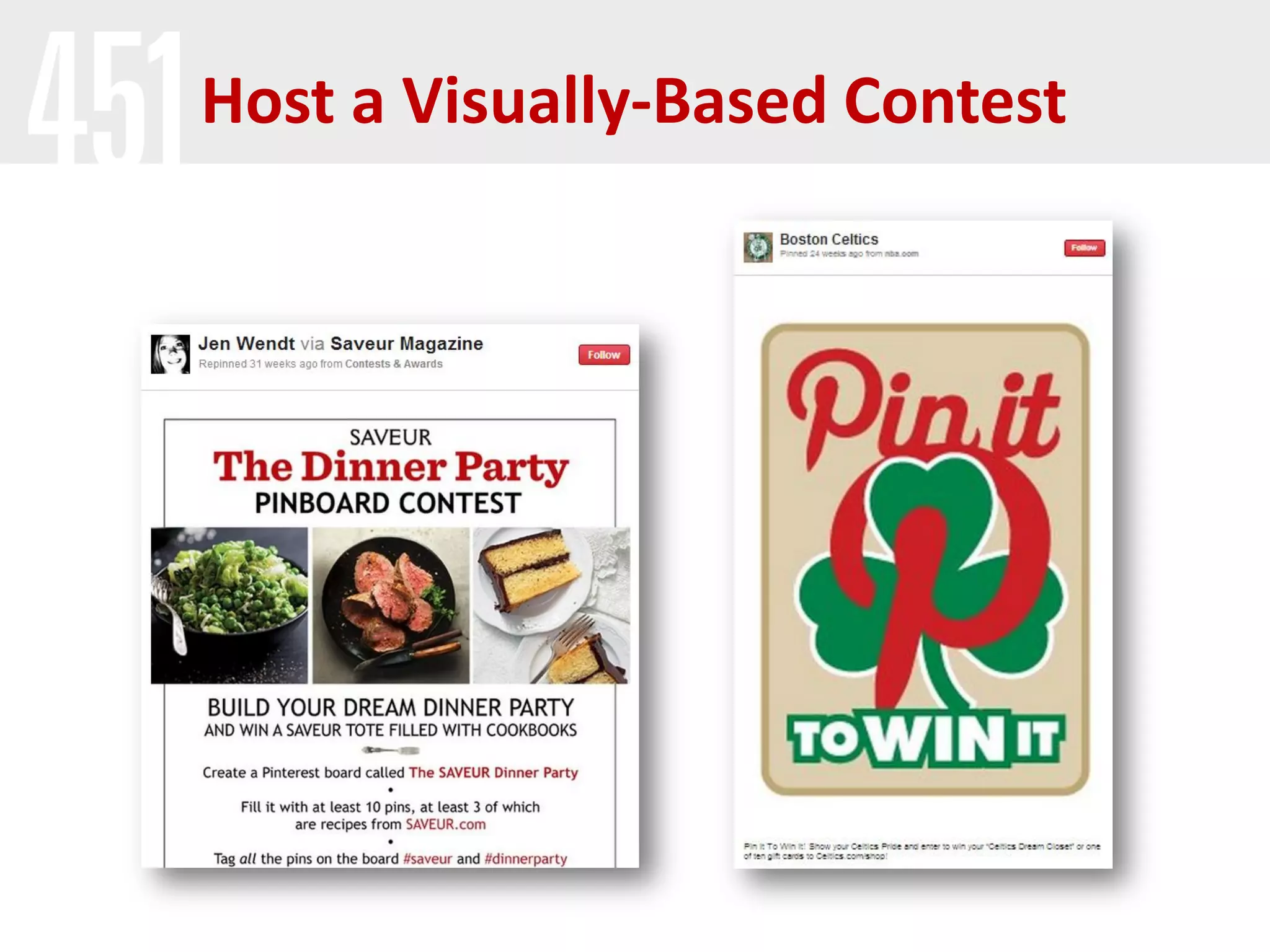 Host a Visually-Based Contest
 