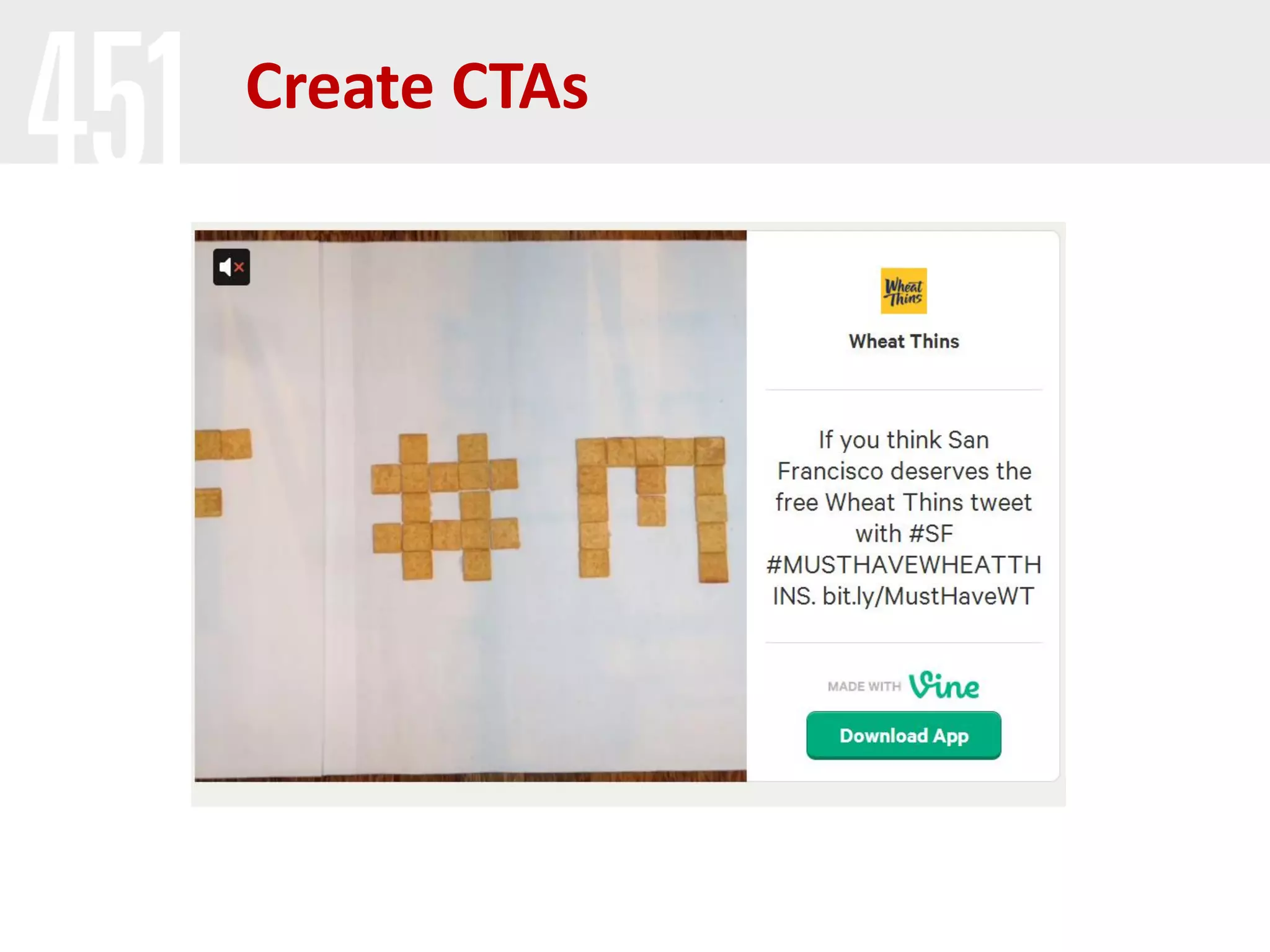 Create CTAs
 
