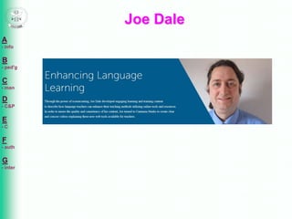 A
- info
B
- ped'g
C
- man
D
- C&P
E
- C
F
- auth
G
- inter
Joe Dale
 